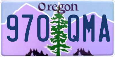 OR license plate 970QMA