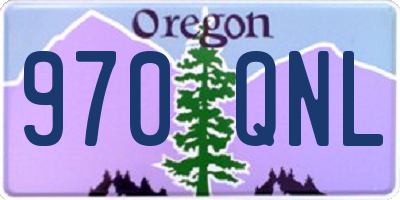 OR license plate 970QNL