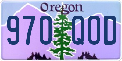 OR license plate 970QOD