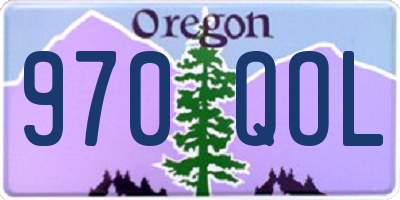 OR license plate 970QOL