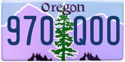 OR license plate 970QOO