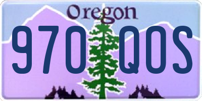 OR license plate 970QOS