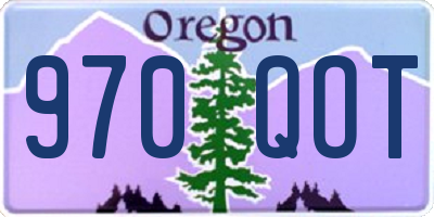 OR license plate 970QOT
