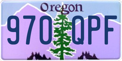 OR license plate 970QPF