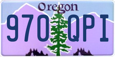 OR license plate 970QPI