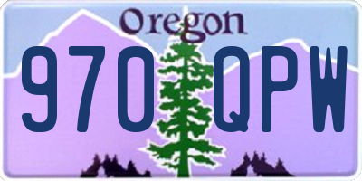 OR license plate 970QPW