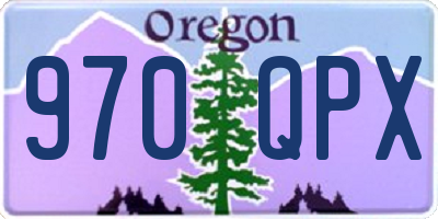 OR license plate 970QPX