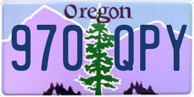 OR license plate 970QPY