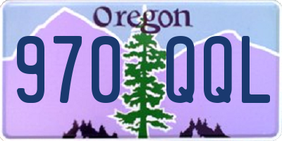 OR license plate 970QQL
