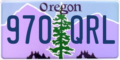OR license plate 970QRL
