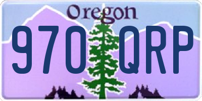 OR license plate 970QRP