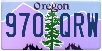 OR license plate 970QRW