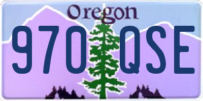 OR license plate 970QSE