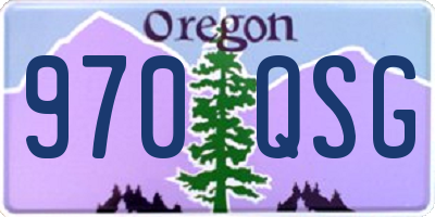 OR license plate 970QSG