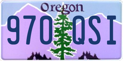 OR license plate 970QSI