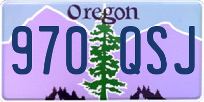 OR license plate 970QSJ