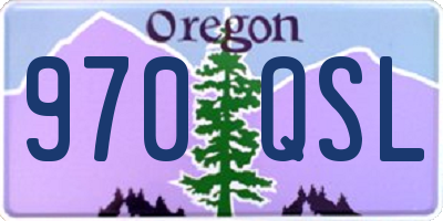 OR license plate 970QSL