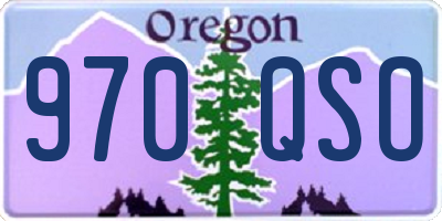 OR license plate 970QSO