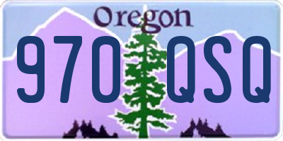 OR license plate 970QSQ