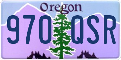 OR license plate 970QSR