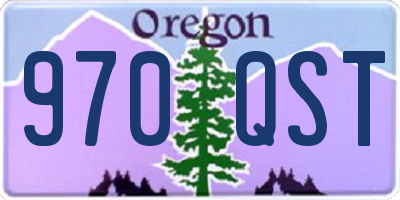 OR license plate 970QST