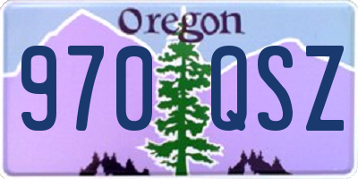 OR license plate 970QSZ
