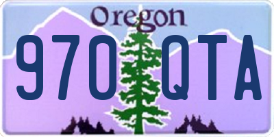OR license plate 970QTA