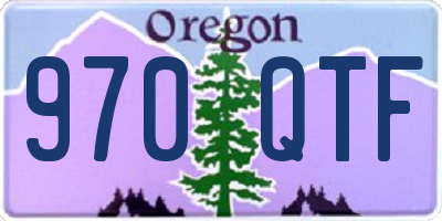 OR license plate 970QTF