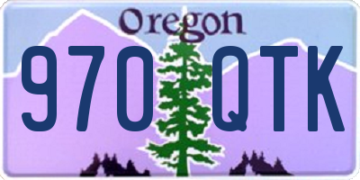 OR license plate 970QTK