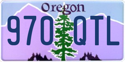 OR license plate 970QTL