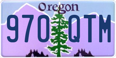 OR license plate 970QTM