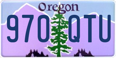OR license plate 970QTU