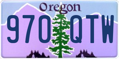 OR license plate 970QTW