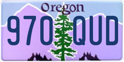 OR license plate 970QUD