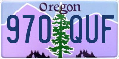 OR license plate 970QUF