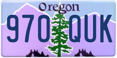 OR license plate 970QUK