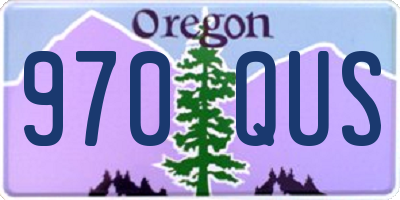 OR license plate 970QUS