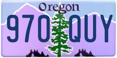 OR license plate 970QUY