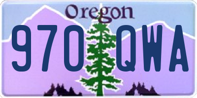 OR license plate 970QWA