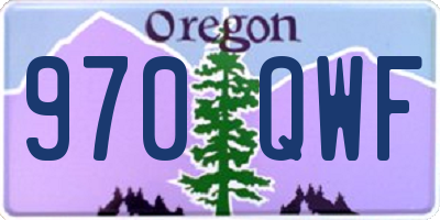 OR license plate 970QWF
