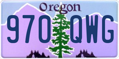 OR license plate 970QWG