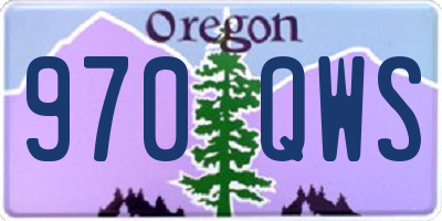 OR license plate 970QWS