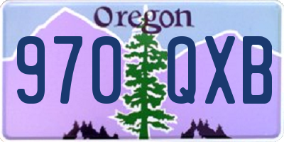 OR license plate 970QXB