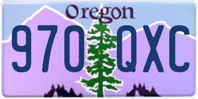 OR license plate 970QXC