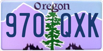 OR license plate 970QXK