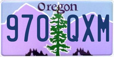 OR license plate 970QXM