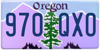 OR license plate 970QXO