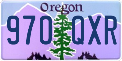 OR license plate 970QXR