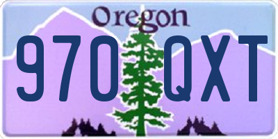 OR license plate 970QXT
