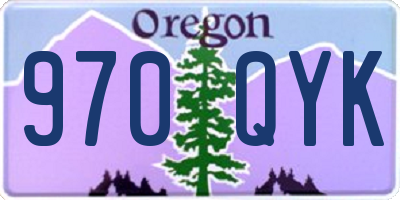 OR license plate 970QYK